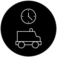  ambulance time icon design