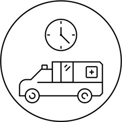  ambulance time icon design