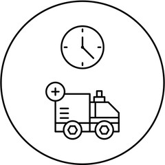  ambulance time icon design