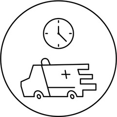  ambulance time icon design