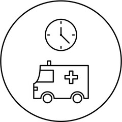 Obraz premium ambulance time icon design