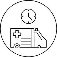  ambulance time icon design