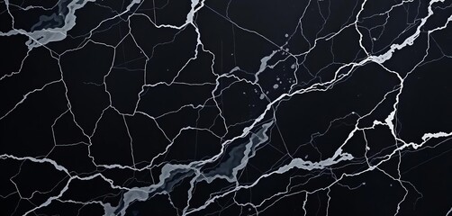 Elegant dark gray and black marble texture banner, rich black background, graphic, swirl