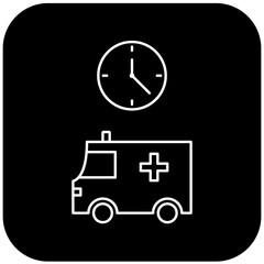  ambulance time icon design