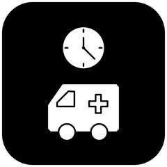  ambulance time icon design