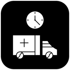  ambulance time icon design