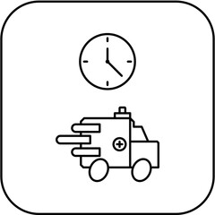 
ambulance time icon design
