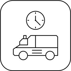 
ambulance time icon design
