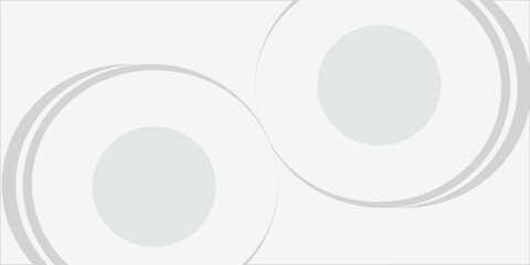 White geometric abstract background overlap layer on bright space with lines effect decoration. Modern graphic design element circles style concept for banner.