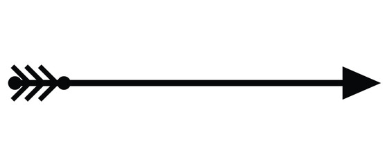 long arrow icon, flat style long and thin arrow icon.