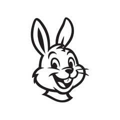 cute smiling rabbit mascot