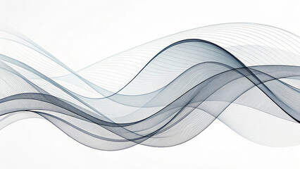 Fototapeta premium Smooth Blue Wave Flow Abstract Background