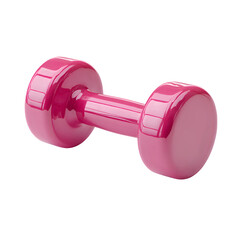 Obraz premium Pink dumbbell isolate on white background
