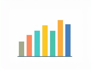 フラットデザインのインフォグラフィック風棒グラフ
