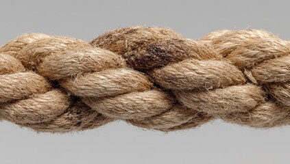 Closeup view of braided rope