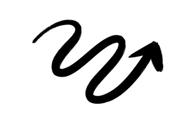 Obraz premium grungy black directional arrow on transparent background