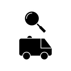 ambulance search icon design