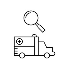 ambulance search icon design