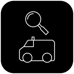 
ambulance search icon design
