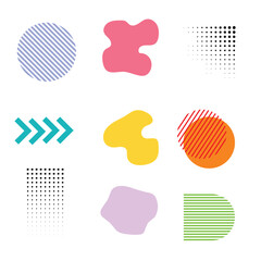 Assorted Geometric Shapes and Icons and design elements