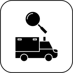 
ambulance search icon design