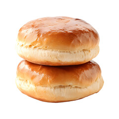 Stack of Fresh, Golden-Brown Hamburger Buns Ready for a Meal