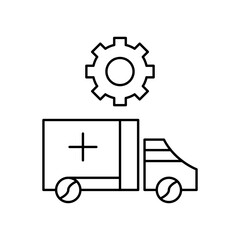 ambulance settings icon design