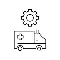 ambulance settings icon design