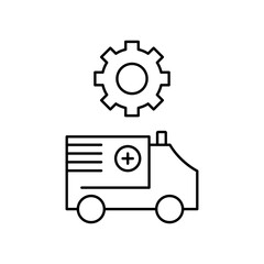 ambulance settings icon design