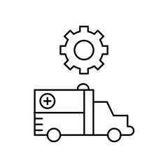 ambulance settings icon design