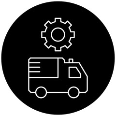 Fototapeta premium ambulance settings icon design