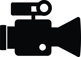 Video camera icon silhouette vector.