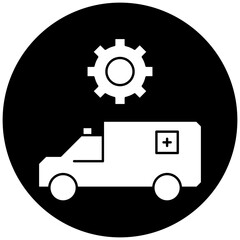 ambulance settings icon design