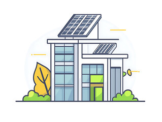Obraz premium house with solar panels