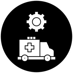  ambulance settings icon design