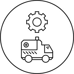  ambulance settings icon design