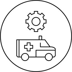  ambulance settings icon design