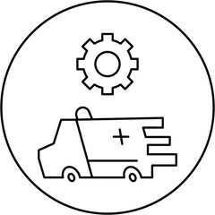  ambulance settings icon design
