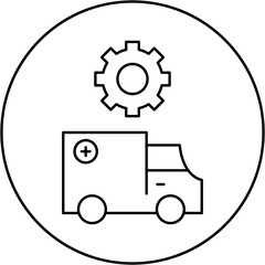 ambulance settings icon design