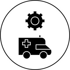 ambulance settings icon design