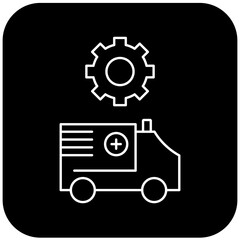 ambulance settings icon design