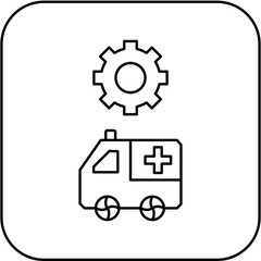 Obraz premium ambulance settings icon design