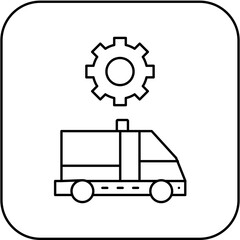 Fototapeta premium ambulance settings icon design