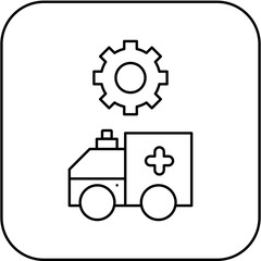 
ambulance settings icon design