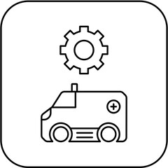 
ambulance settings icon design