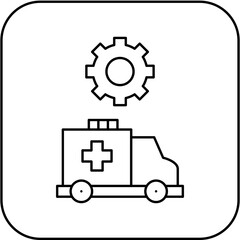 
ambulance settings icon design