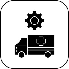 
ambulance settings icon design
