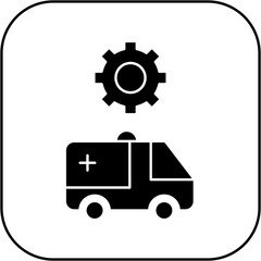 
ambulance settings icon design