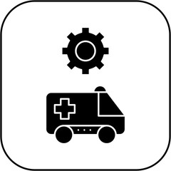 
ambulance settings icon design