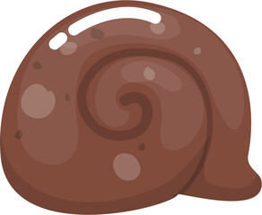 Brown snail sheep cartoon